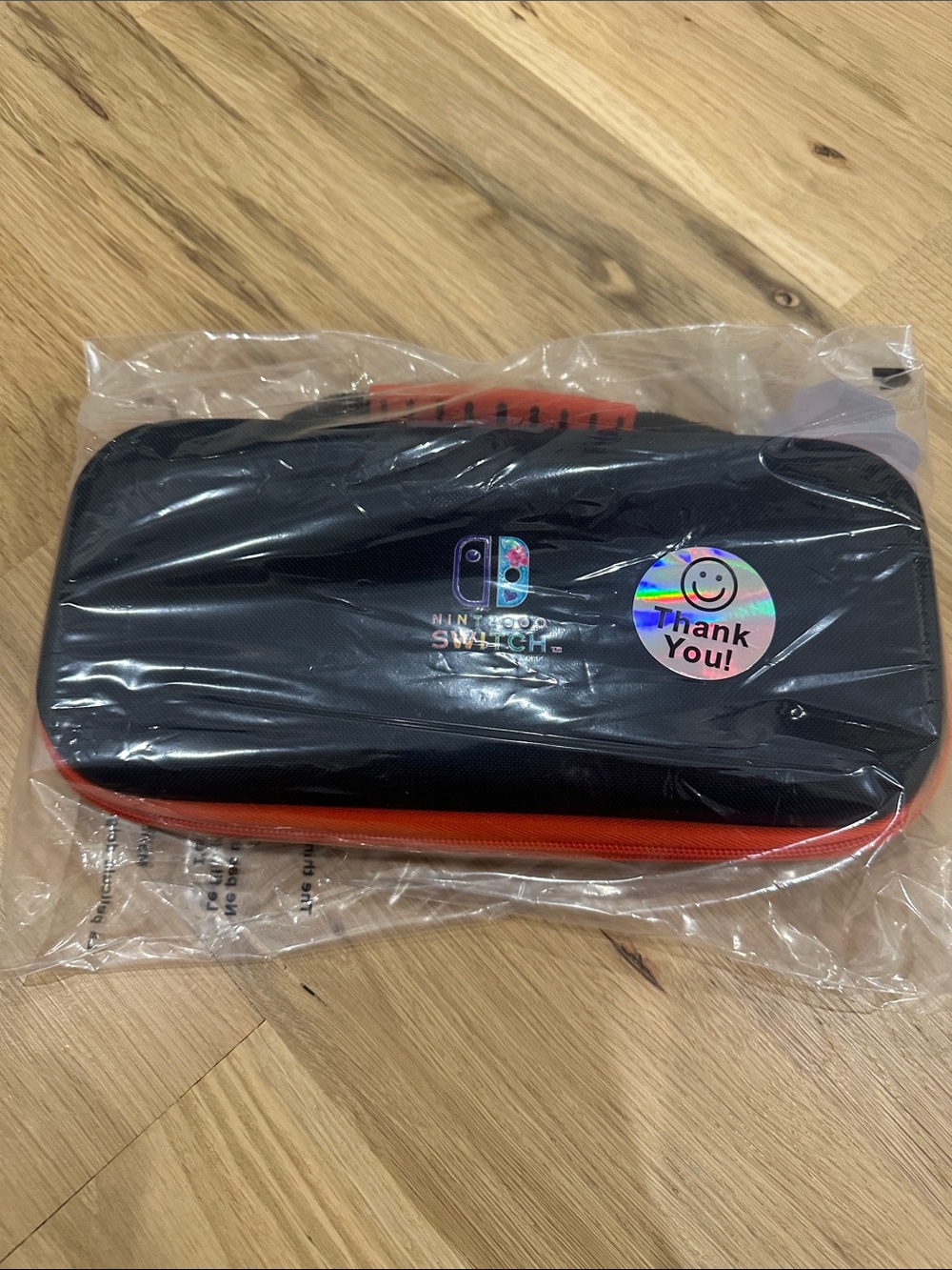 Nintendo Black Carry Case with Orange Trim